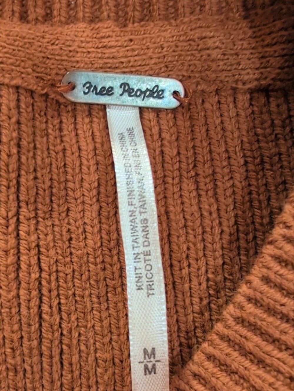 Free People Crewneck Sweater in Rust Orange - Picture 3 of 5